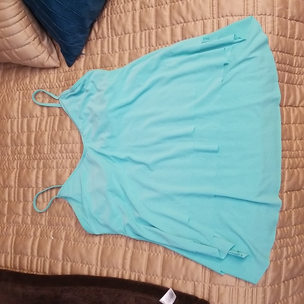 Magicsuit Aqua Layered Tankini Swim Top